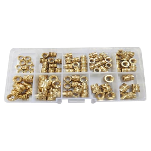 Hkfgdjdl Gewindemutter, Messingmutter-Set, widerstandsfähige Mutter, Messinggewinde, Einsatzmutter-Set, Metallmutter-Sortiment für Wartungsprojekte Hkfgdjdl Gewindemutter, Messingmutter-Set, widerstandsfähige Mutter, Messinggewinde, Einsatzmutter-Set, Metallmutter-Sortiment für Wartungsprojekte von Hkfgdjdl
