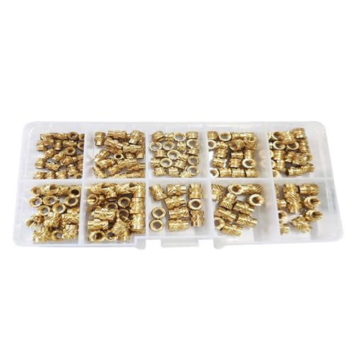 Hkfgdjdl Gewindemutter, Messingmutter-Set, widerstandsfähige Mutter, Messinggewinde, Einsatzmutter-Set, Metallmutter-Sortiment für Wartungsprojekte Hkfgdjdl Gewindemutter, Messingmutter-Set, widerstandsfähige Mutter, Messinggewinde, Einsatzmutter-Set, Metallmutter-Sortiment für Wartungsprojekte von Hkfgdjdl