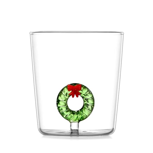 Hkfgdjdl Glastasse, weihnachtliche Glastasse, einzigartige 3D-Weihnachts-Glastasse mit zarten Designs für verschiedene Anlässe von Hkfgdjdl