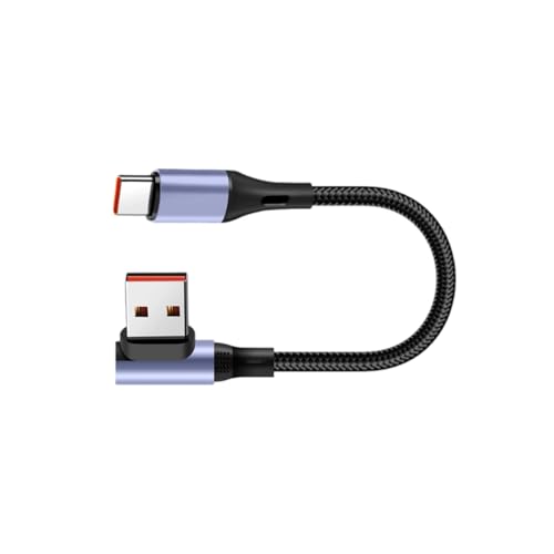 Hkfgdjdl Kompaktes USB-auf-Typ-C-Schnellladekabel, kurzes geflochtenes Nylonkabel für Handys, Tablets, tragbares Laden, 15/30 cm von Hkfgdjdl