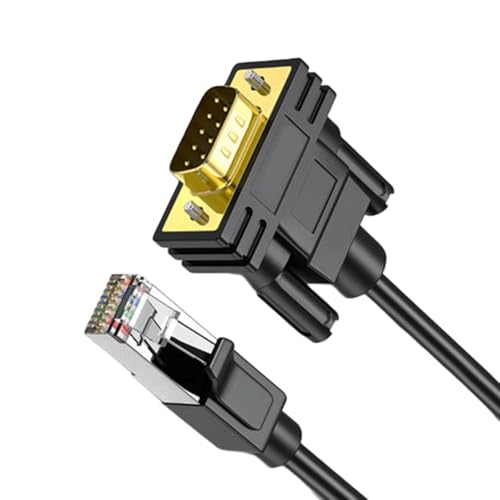 Hkfgdjdl Konsolenkabel, schnelle Geschwindigkeit, RJ45 auf DB9-polig, Konsolenkabel für Router, Switches mit doppelt geschirmter Kupferleitung von Hkfgdjdl