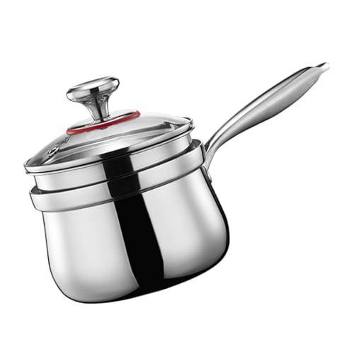 Hkfgdjdl Praktisches Edelstahl-Kochgeschirr Mehrzweck-Milchtöpfe mit Glasdeckel-Abdeckung, multifunktionale Suppentöpfe zum Kochen Hkfgdjdl Praktisches Edelstahl-Kochgeschirr Mehrzweck-Milchtöpfe mit Glasdeckel-Abdeckung, multifunktionale Suppentöpfe zum Kochen von Hkfgdjdl