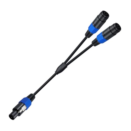 Hkfgdjdl Speakon Kabel, Splitterkabel, 1 Stecker auf 2 Buchsen, Speak-On-Kabel, 2 Adapterkabel, (1 Stecker auf 2 Buchsen) von Hkfgdjdl