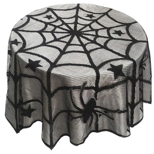 Hkfgdjdl Spiderweb Tischdecke aus Polyester, langlebig und leicht zu reinigen, Tischdecke für stilvolle Heimdekorationen Hkfgdjdl Spiderweb Tischdecke aus Polyester, langlebig und leicht zu reinigen, Tischdecke für stilvolle Heimdekorationen von Hkfgdjdl