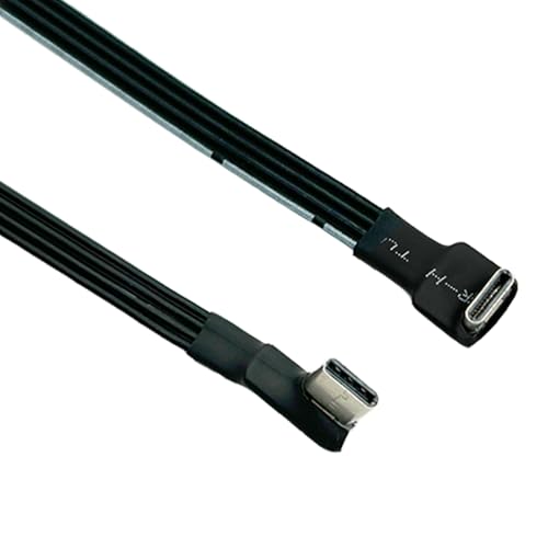 Hkfgdjdl USB 2.0 USB C auf USB C Stecker, abgewinkeltes Flachkabel für Datenübertragung und Laden, FPC-Draht für FPVs, Disk, Telefon Hkfgdjdl USB 2.0 USB C auf USB C Stecker, abgewinkeltes Flachkabel für Datenübertragung und Laden, FPC-Draht für FPVs, Disk, Telefon von Hkfgdjdl
