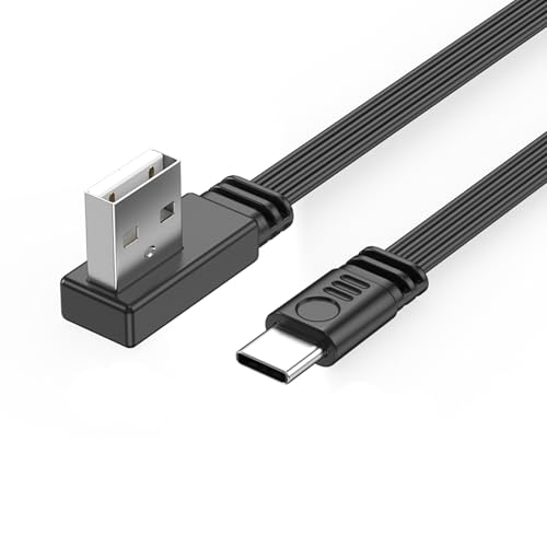 Hkfgdjdl USB 2.0 auf Typ C Datenkabel, 2 A, schnelles Aufladen, 480 Mbps, Datenübertragung, flache Drahtleitung, 90 Grad Ellenbogen für Tablets, Handys Hkfgdjdl USB 2.0 auf Typ C Datenkabel, 2 A, schnelles Aufladen, 480 Mbps, Datenübertragung, flache Drahtleitung, 90 Grad Ellenbogen für Tablets, Handys von Hkfgdjdl