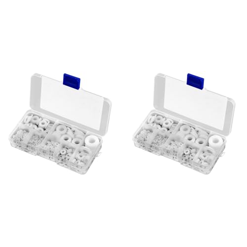 Hklshyd 1000 Stück Weißer Nylon-Unterlegscheiben-Dichtungssatz M2 M2.5 M3M4M5 M6 M8 M10 Kunststoff-Dichtungs-O-Ring-Sortiment-Kit Verschluss Hklshyd 1000 Stück Weißer Nylon-Unterlegscheiben-Dichtungssatz M2 M2.5 M3M4M5 M6 M8 M10 Kunststoff-Dichtungs-O-Ring-Sortiment-Kit Verschluss von Hklshyd