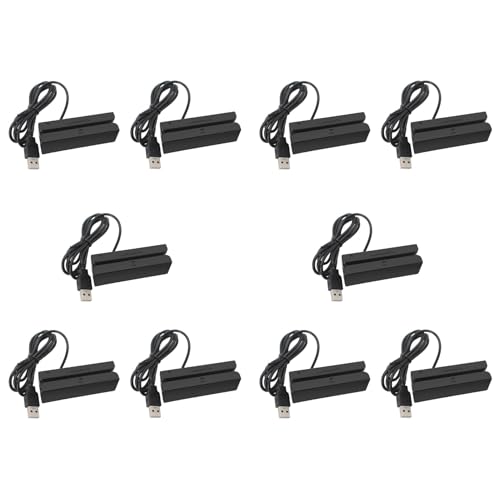 Hklshyd 10X MSR90 USB Magnetstreifen KartenlesegeräT Kartenleser Stripe 3 Tracks Mini Swiper für USB PC von Hklshyd
