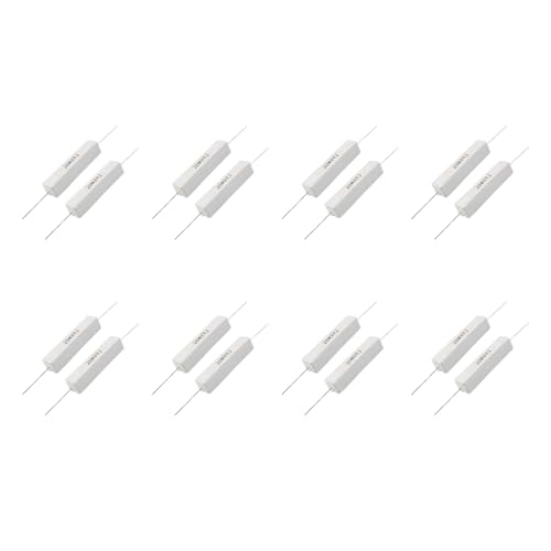 Hklshyd 16 Stueck Drahtgewickelt Keramik Zement-Widerstaende 8 Ohm 20W 5% von Hklshyd