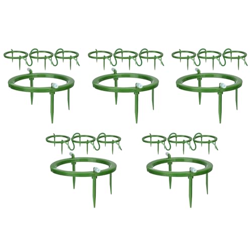 Hklshyd 20 Set Wasserringe, 5 B, 3 Beinstützen, Tropfstrahler, Tropfring mit Integriertem 1/8 Einlaufstutzen mit Widerhaken, 3 Abnehmbare Einsätze von Hklshyd