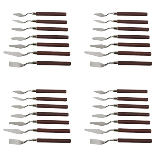 Hklshyd 28 Teiliges Öl Gemälde Messerset Öl Gemälde Schaufel Öl Gemälde Paletten Messer Öl Acryl Malerei Werkzeuge zum Farbmischen von Hklshyd