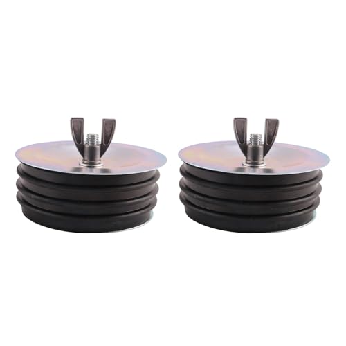 Hklshyd 2Stück 4 Mechanischer PrüFstecker Aus Stahl, Robuste Kanalreinigungskappe mit Verzinkter Schraube und FlüGelmutter, Passend für die Meisten Rohrwaschbecken Hklshyd 2Stück 4 Mechanischer PrüFstecker Aus Stahl, Robuste Kanalreinigungskappe mit Verzinkter Schraube und FlüGelmutter, Passend für die Meisten Rohrwaschbecken von Hklshyd