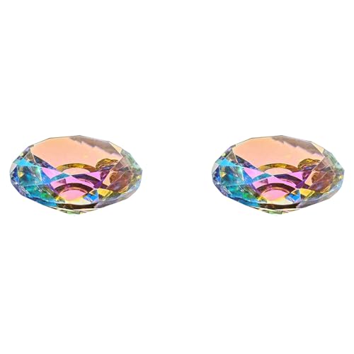 Hklshyd 2Stück 60 mm -Kristalldiamant-Briefbeschwerer, Dekorativer Regenbogen-Maker, Prisma, Glasdiamanten, Hochzeitszimmer-Desktop-Ornamente B Hklshyd 2Stück 60 mm -Kristalldiamant-Briefbeschwerer, Dekorativer Regenbogen-Maker, Prisma, Glasdiamanten, Hochzeitszimmer-Desktop-Ornamente B von Hklshyd