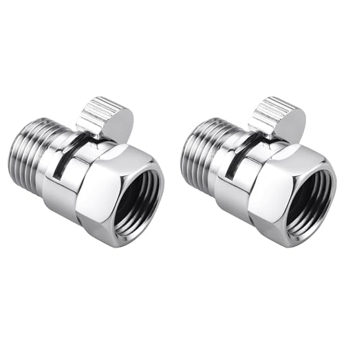 Hklshyd 2X Duschkopf-Absperrventil, Duschdurchflussregelventil, G1/2-Durchflussdruckregler für Handbrause, Bidet-SprüHgeräT von Hklshyd