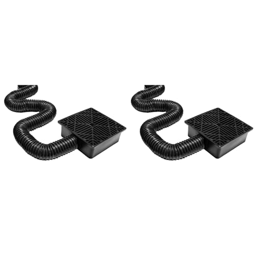 Hklshyd 2X Fangbecken-Fallrohr, Flexible VerläNgerung, Sturmablauf, Auffangbecken-EntwäSserungssystem, Abflussadapter für Terrassenboden und Rasen von Hklshyd