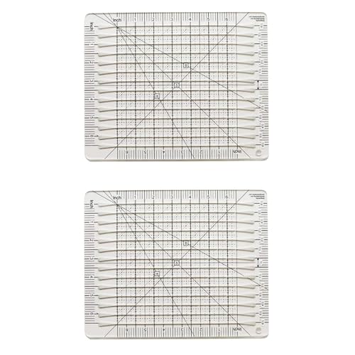 Hklshyd 2X NäHlineal Stoffschneidelineal QuiltzubehöR Werkzeuge NäHzubehöR Stoffschneider Patchwork-Vorlage DIY 6 von Hklshyd