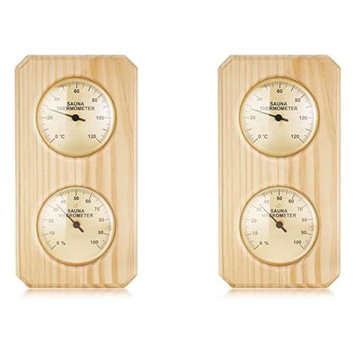 Hklshyd 2X Sauna-Thermometer und Hygrometer Aus 2 in 1 Luftfeuchtigkeits-Temperaturmessung für Den Saunaraum Des Hauses, Der Familie, Des Hotels Hklshyd 2X Sauna-Thermometer und Hygrometer Aus 2 in 1 Luftfeuchtigkeits-Temperaturmessung für Den Saunaraum Des Hauses, Der Familie, Des Hotels von Hklshyd