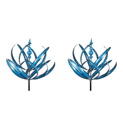 Hklshyd 2X Wind Spinner Metall 3D Windbetriebene Kinetische Skulptur Rasen Metall Wind Solar Spinner und Garten,B Hklshyd 2X Wind Spinner Metall 3D Windbetriebene Kinetische Skulptur Rasen Metall Wind Solar Spinner und Garten,B von Hklshyd