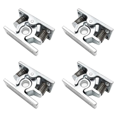 Hklshyd 4 Stück Federbelastete Tür Easy Lock Stop Catch Release Clamp Double Roller Catch (Mp-4) von Hklshyd