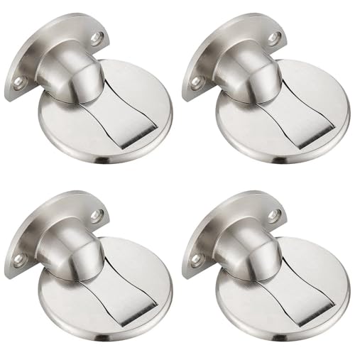 Hklshyd 4X Boden Magnet TüR Stopper Unsichtbarer Magnetischer TüR Stopper, Magnete TüR Stopper Wand StüTze Offen Halten (Silber) von Hklshyd