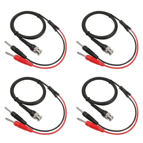 Hklshyd 4X P1009 BNC auf Dualen 4 mm Stapelbaren Bananenstecker Messleitung BNC-Kabel für Oszilloskop-Signalgenerator 120 cm Hklshyd 4X P1009 BNC auf Dualen 4 mm Stapelbaren Bananenstecker Messleitung BNC-Kabel für Oszilloskop-Signalgenerator 120 cm von Hklshyd