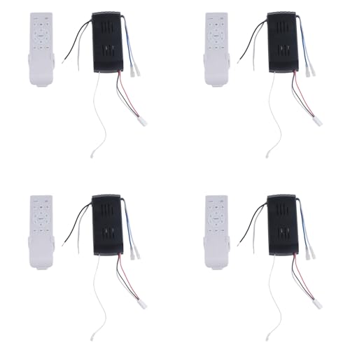 Hklshyd 4X Universal-Ersatzfernbedienungsset für Deckenventilatoren, 6 Geschwindigkeiten und Zeitsteuerung, Fernbedienungsersatz für DC-Deckenventilatorleuchte von Hklshyd