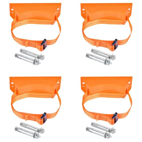 Hklshyd 4X Zylinder Halterung Gas Flaschen Halterung Langlebiger ABS Gas Flaschen Halter für Wohnmobil Wohnmobil RV Caravan,Orange von Hklshyd