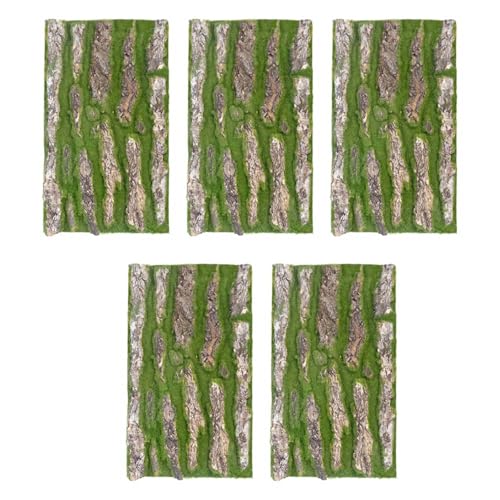 Hklshyd 5X KüNstliche Rinden Dekoration Echte Getrocknete Kiefernrinde mit KüNstlichem Moos für DIY Festival Haus Party Wand Verzierung von Hklshyd