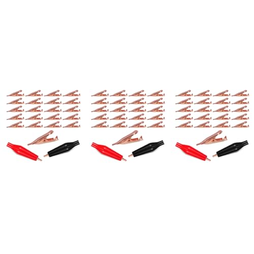 Hklshyd 60 Mini Zahnlose Krokodil Prüf Klemmen, Massive Kupfer Klemmen Elektrisch, 5 Ampere mit Schützender Isolations Abdeckung für Lötzinn von Hklshyd