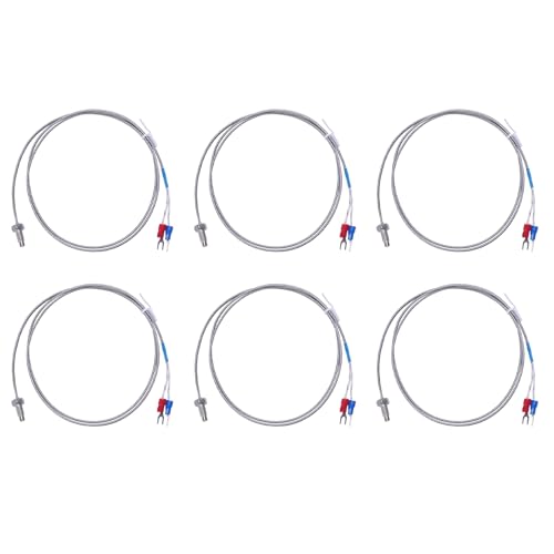 Hklshyd 6Stück 3.3Ft K Typ Thermoelement Temperaturregler 0-400C Sensor Probe von Hklshyd