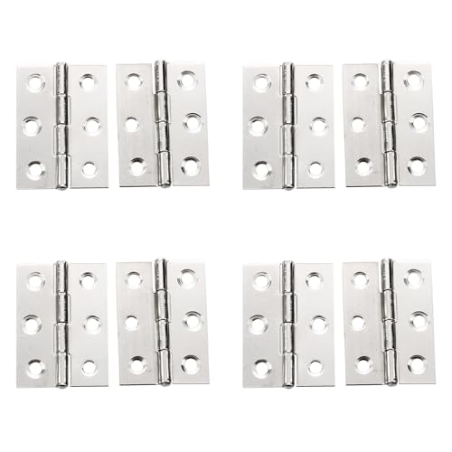 Hklshyd 8 Stueck Edelstahl 4.4 X 3.1 cm Kabinett Tuerscharniere Hardware von Hklshyd