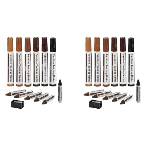 Hklshyd MöBel Reparatur Set Marker - Set mit 26 - Marker und Wachs Stifte mit Anspitzer Set, für Kratzer, BöDen Hklshyd MöBel Reparatur Set Marker - Set mit 26 - Marker und Wachs Stifte mit Anspitzer Set, für Kratzer, BöDen von Hklshyd