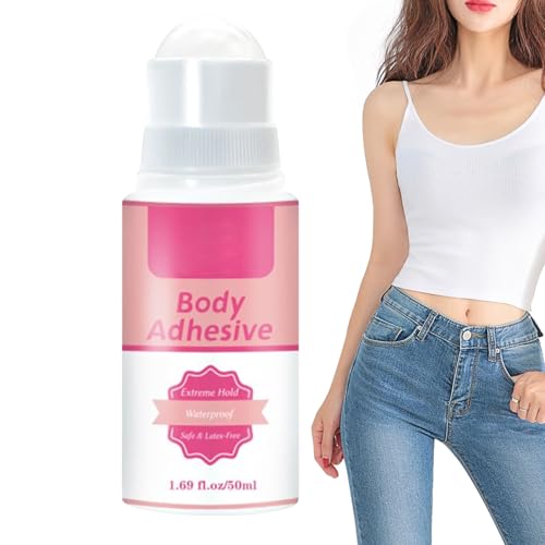 Hlagmix Body Adhesive Roll-On,Hautfreundlicher Kleber für Kleidung | Unsichtbarer Schweißresistenter Stoffhaft Flüssigband Für Socks Strumpfhosen Perücken Armschoner Träger Kostüme Hlagmix Body Adhesive Roll-On,Hautfreundlicher Kleber für Kleidung | Unsichtbarer Schweißresistenter Stoffhaft Flüssigband Für Socks Strumpfhosen Perücken Armschoner Träger Kostüme von Hlagmix
