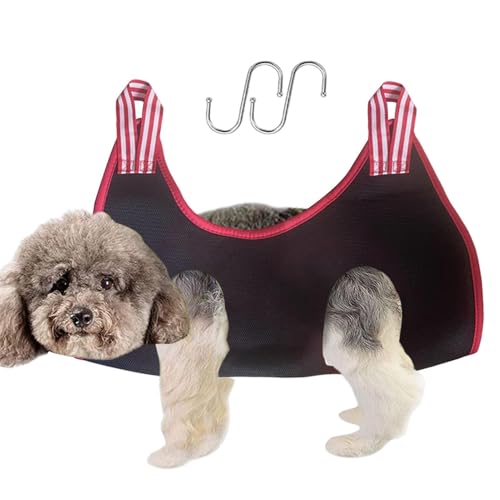 Hlagmix Hundepflegegeschirr | Hundehängematten-| Verstellbare Pflege-Hundehängematten-, atmungsaktive Haustier-Hängematte zum Trimmen von Nagelnägeln von Hlagmix