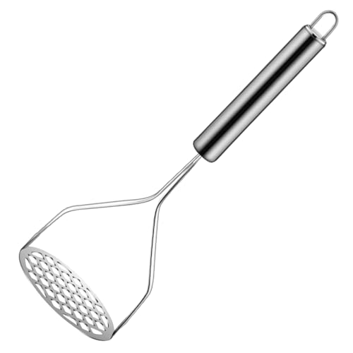 Hlagmix Kartoffelstampfer aus Edelstahl, robust, manuell, Lebensmittelpresse, Küchenhelfer für Zuhause, Restaurant, Camping, Grillparty, Picknick, Fleisch, Avocado Hlagmix Kartoffelstampfer aus Edelstahl, robust, manuell, Lebensmittelpresse, Küchenhelfer für Zuhause, Restaurant, Camping, Grillparty, Picknick, Fleisch, Avocado von Hlagmix