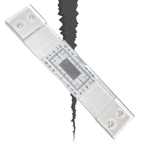 Hlagmix Rissmonitor - Präzises Rissmessgerät | Analoges Gerät Mit Transparenter Bauweise Für Horizontale & Vertikale Messungen Im Bauwesen Und Erdbebensicherung Mauerwerk von Hlagmix