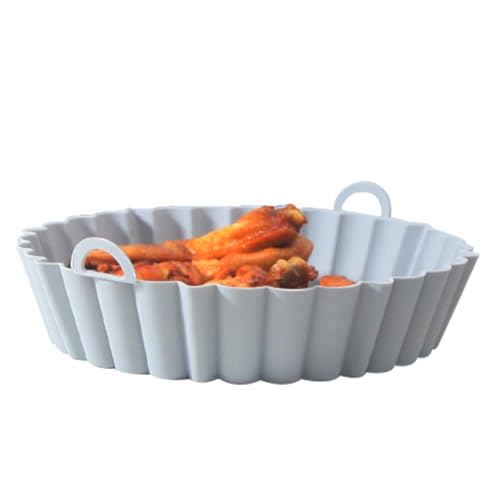 Hlagmix Silikon-Luftfritteusenkorb, Silikon-Luftfritteuse-Einsatz - Wiederverwendbarer Silikontopf für die Heißluftfritteuse - Wiederverwendbarer Küchen-Dampfeinsatz, lebensmittelechtes Ofenblech für Hlagmix Silikon-Luftfritteusenkorb, Silikon-Luftfritteuse-Einsatz - Wiederverwendbarer Silikontopf für die Heißluftfritteuse - Wiederverwendbarer Küchen-Dampfeinsatz, lebensmittelechtes Ofenblech für von Hlagmix
