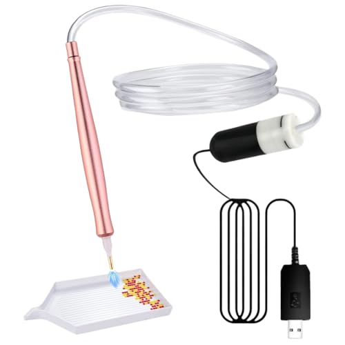 Hlagmix Strassstein Malstift, Strass Malstift Mit Vakuumpumpe, Automatischer Applikator Mit Perlenadsorption Für Bastelprojekte Und Schmuckherstellung von Hlagmix