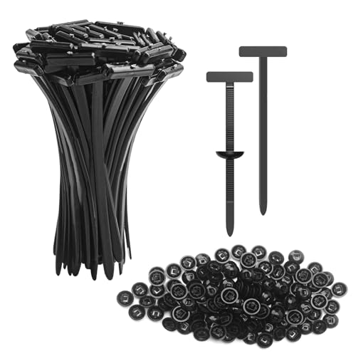 150pcs Universal-Kabelbinder-Schnalle,Nylon Universal Cable Tie Buckle,Lang Kabelbinder Schwarz Selbstsichernd,Multipurpose Plastic Ties Tool for Car Daily Repair,Schnellfixierung,Fibbia per Fascetta von Hlayshing