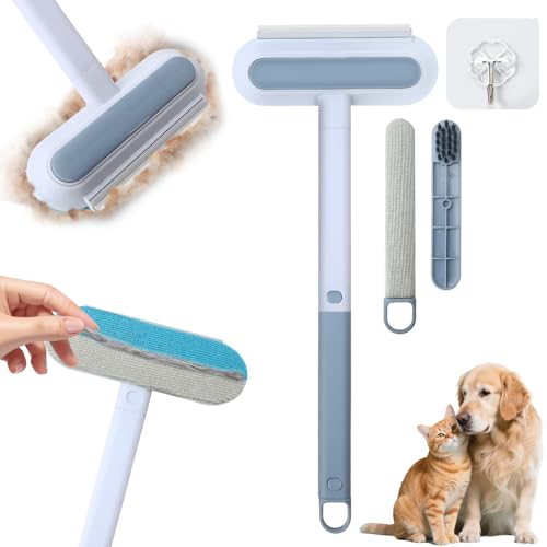 Hlayshing Tierhaarentferner,4 in 1 Teppichbürste,Verwendung Tierhaare Entferner Bürste,Haarentferner Tierhaare,Katzen Haarentferner,Wiederverwendbare Fusselbürste für Kleidung,Teppich & Sofa von Hlayshing