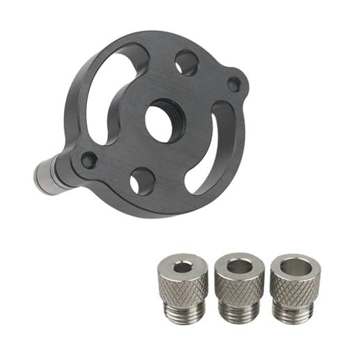 Hlennotor 1 Satz Holzbearbeitungs-Lochlocher-Locator-Set, DIY-Werkzeug, Schwarz und Silber, Metall + 6/8/10 mm Edelstahl-Bohrhülse von Hlennotor