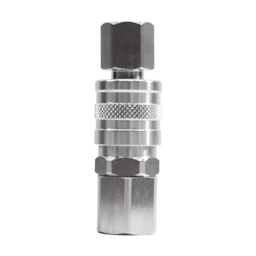 Hlennotor 1 Stk. Soda CO2 Schnelladapter, Silber, Edelstahl, mit 3/8NPT Innengewinde auf der Einen Seite und 1/4NPT Innengewinde auf der Anderen Seite. von Hlennotor