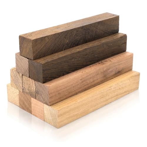 Hlennotor 10 Pack Exotische Holzstiftblanks zum Wenden Von Stift, Unvollendete Schnitzblöcke, für Stiftzubehör DIY -Kunsthandwerk von Hlennotor