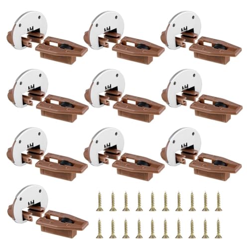Hlennotor 10 Sets Schubladen-Ersatzteile, Schubladenschienen-Ersatzset, Verbesserter Schubladenstopper im Kommerziellen Stil von Hlennotor