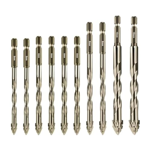 Hlennotor 10 Stück Neue Vierschneidige Sägezahn-Exzenterbohrer, Größe 5/6/8/10/12 mm, für, Marmor, Metall, Glas, Keramik, Wandfliesen B Hlennotor 10 Stück Neue Vierschneidige Sägezahn-Exzenterbohrer, Größe 5/6/8/10/12 mm, für, Marmor, Metall, Glas, Keramik, Wandfliesen B von Hlennotor