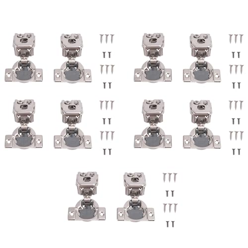 Hlennotor 10er-Pack 1-1/4 3D Overlay Soft Close Verdeckte Scharniere Teilesatz für Frontrahmentür, Steuerung der Schließgeschwindigkeit, 105° Öffnungswinkel Hlennotor 10er-Pack 1-1/4 3D Overlay Soft Close Verdeckte Scharniere Teilesatz für Frontrahmentür, Steuerung der Schließgeschwindigkeit, 105° Öffnungswinkel von Hlennotor