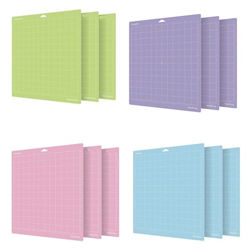 Hlennotor 12 Stück 30,5 X 30,5 cm Bastel-Schneidematten, Quilt-Schneidematten, Selbstklebende, Klebrige Quilt-Schnittmatten für Heimwerkerarbeiten von Hlennotor