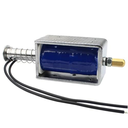 Hlennotor -1264B Teleskop-Elektromagnet, DC 12V Leistungsstarker Druckpulenmagneten, 30-Mm-Magnetpolterstrich für Den Industriellen Gebrauch von Hlennotor