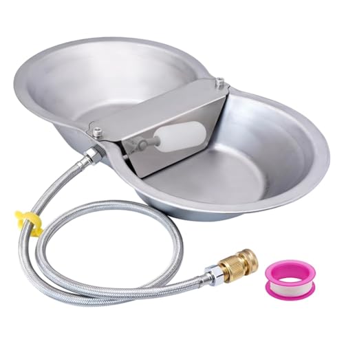 Hlennotor 2 Gallonen Gro?er Automatischer Wasserspender f¨¹r Gro?e Hunde, Schwimmerventil-Kits, Tr?nketrog f¨¹r Tiere, Edelstahlnapf Hlennotor 2 Gallonen Gro?er Automatischer Wasserspender f¨¹r Gro?e Hunde, Schwimmerventil-Kits, Tr?nketrog f¨¹r Tiere, Edelstahlnapf von Hlennotor