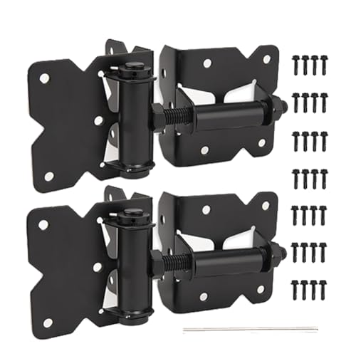 Hlennotor 2 Pack Self Locking Gate -Latch -Scharniere Setzen Hochleistungshardware -Scharniere für Vinyl und Holzzaun mit Installationsschrauben von Hlennotor
